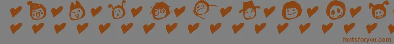 Fonte SimplesnailsVer4.0OnlySymbols – fontes marrons em um fundo cinza