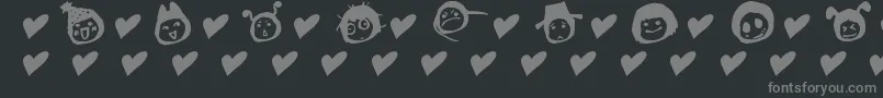 Шрифт SimplesnailsVer4.0OnlySymbols – серые шрифты на чёрном фоне