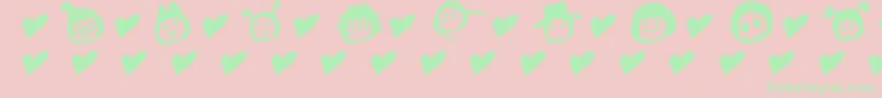 フォントSimplesnailsVer4.0OnlySymbols – ピンクの背景に緑の文字