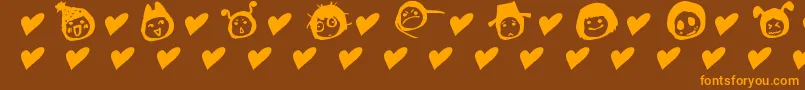 SimplesnailsVer4.0OnlySymbols Font – Orange Fonts on Brown Background
