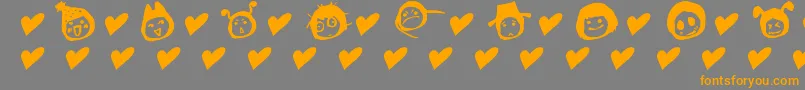 Czcionka SimplesnailsVer4.0OnlySymbols – pomarańczowe czcionki na szarym tle