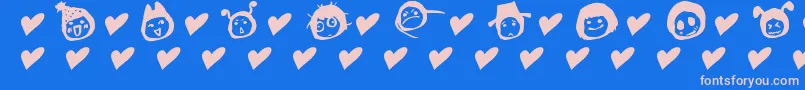 Шрифт SimplesnailsVer4.0OnlySymbols – розовые шрифты на синем фоне