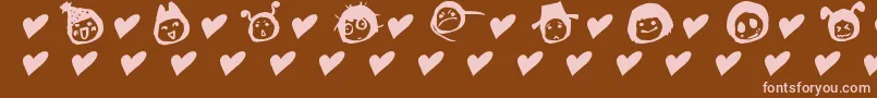 Weitere Informationen zur SimplesnailsVer4.0OnlySymbols-Schriftart SimplesnailsVer4.0OnlySymbols-Schriftart – Rosa Schriften auf braunem Hintergrund