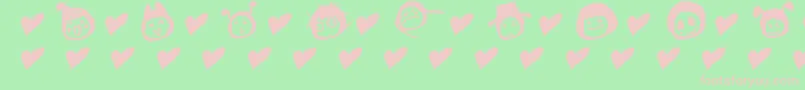 フォントSimplesnailsVer4.0OnlySymbols – 緑の背景にピンクのフォント