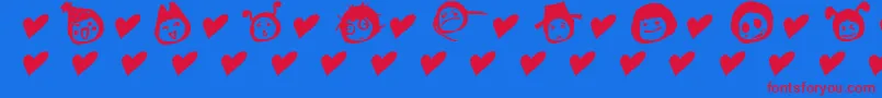 Weitere Informationen zur SimplesnailsVer4.0OnlySymbols-Schriftart SimplesnailsVer4.0OnlySymbols-Schriftart – Rote Schriften auf blauem Hintergrund