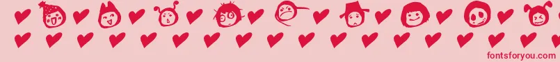 Fonte SimplesnailsVer4.0OnlySymbols – fontes vermelhas em um fundo rosa
