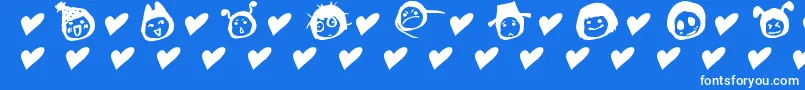 SimplesnailsVer4.0OnlySymbols Font – White Fonts on Blue Background