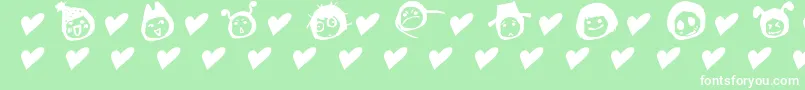 SimplesnailsVer4.0OnlySymbols Font – White Fonts on Green Background