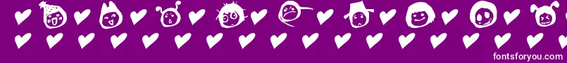 SimplesnailsVer4.0OnlySymbols-Schriftart – Weiße Schriften auf violettem Hintergrund