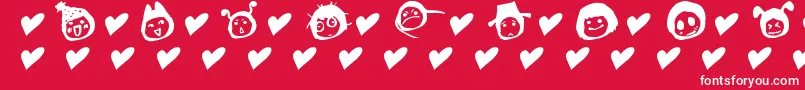 Шрифт SimplesnailsVer4.0OnlySymbols – белые шрифты на красном фоне