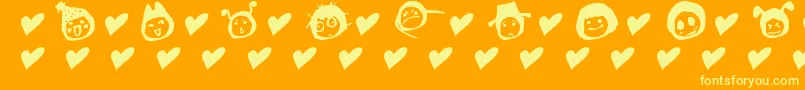 Police SimplesnailsVer4.0OnlySymbols – polices jaunes sur fond orange