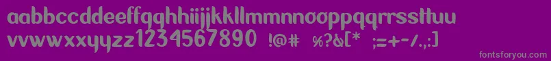 フォントCoqueta – 紫の背景に灰色の文字