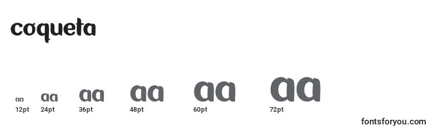 Coqueta Font Sizes
