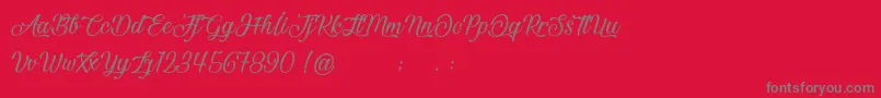 BeautifulAndOpenhearted Font – Gray Fonts on Red Background