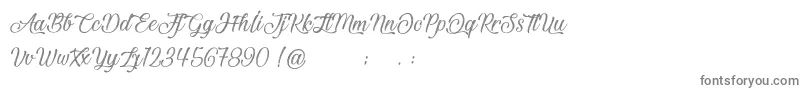 Шрифт BeautifulAndOpenhearted – серые шрифты на белом фоне