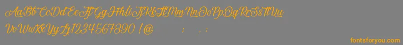 BeautifulAndOpenhearted-fontti – oranssit fontit harmaalla taustalla