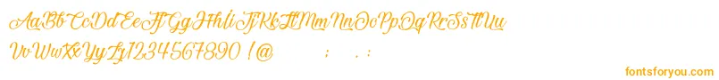 BeautifulAndOpenhearted-Schriftart – Orangefarbene Schriften auf weißem Hintergrund