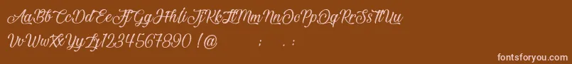 Шрифт BeautifulAndOpenhearted – розовые шрифты на коричневом фоне