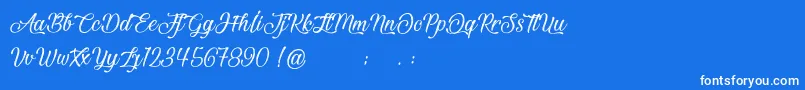 BeautifulAndOpenhearted Font – White Fonts on Blue Background
