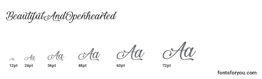 BeautifulAndOpenhearted Font Sizes