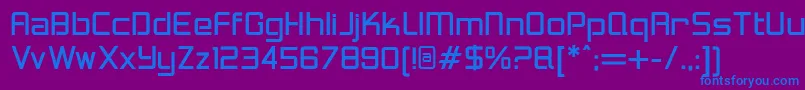 LoganfiveRegular-fontti – siniset fontit violetilla taustalla