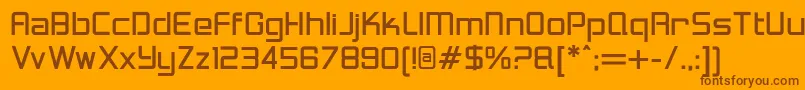 Шрифт LoganfiveRegular – коричневые шрифты на оранжевом фоне