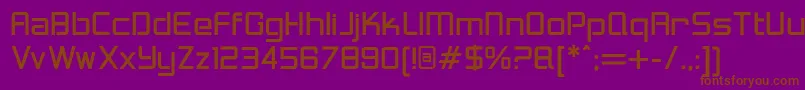 LoganfiveRegular Font – Brown Fonts on Purple Background