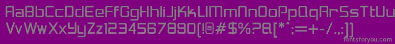 Czcionka LoganfiveRegular – szare czcionki na fioletowym tle