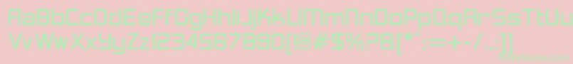 LoganfiveRegular Font – Green Fonts on Pink Background