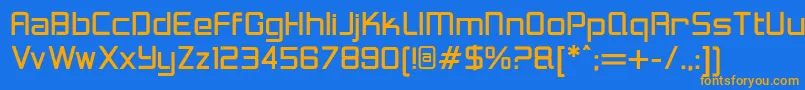 LoganfiveRegular-fontti – oranssit fontit sinisellä taustalla