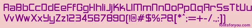 LoganfiveRegular Font – Purple Fonts on Pink Background