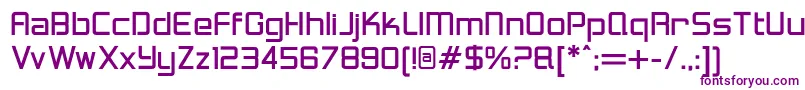 Czcionka LoganfiveRegular – fioletowe czcionki