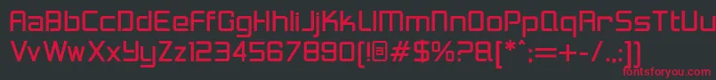 LoganfiveRegular Font – Red Fonts on Black Background