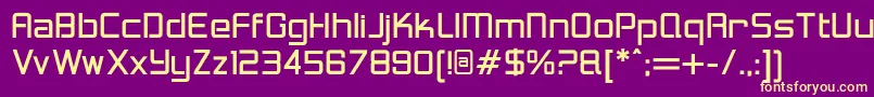 LoganfiveRegular Font – Yellow Fonts on Purple Background