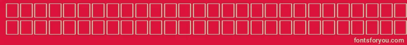フォントOceanRegular – 赤い背景に緑の文字
