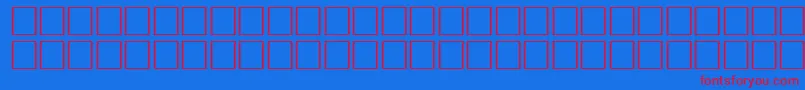 OceanRegular Font – Red Fonts on Blue Background