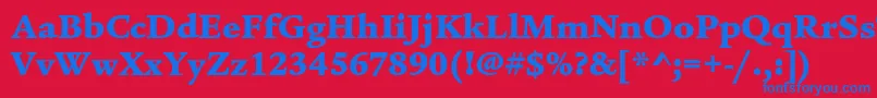LegacySerifItcUltra Font – Blue Fonts on Red Background