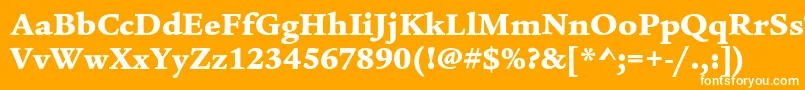 LegacySerifItcUltra Font – White Fonts on Orange Background
