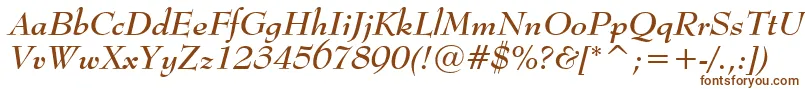 BernhardModernBoldItalicBt-Schriftart – Braune Schriften