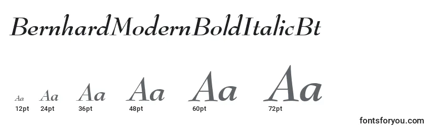 Размеры шрифта BernhardModernBoldItalicBt