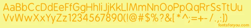 Czcionka Bpreplay – pomarańczowe czcionki na żółtym tle