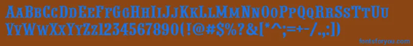 APresentumcpsnr Font – Blue Fonts on Brown Background