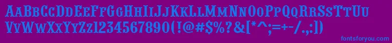 APresentumcpsnr Font – Blue Fonts on Purple Background