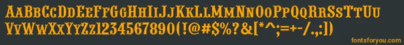 APresentumcpsnr Font – Orange Fonts on Black Background