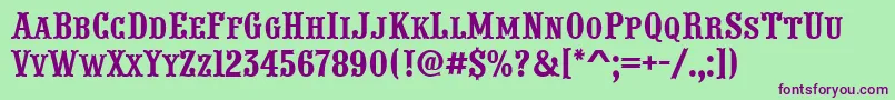 APresentumcpsnr Font – Purple Fonts on Green Background