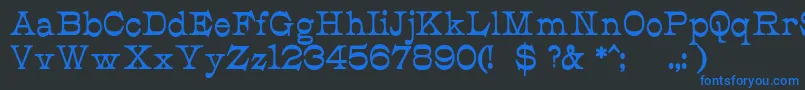 JmhCajitaBold Font – Blue Fonts on Black Background