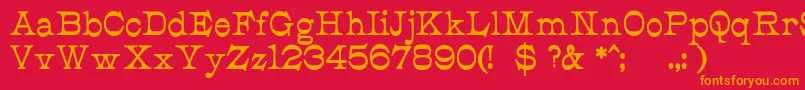 JmhCajitaBold Font – Orange Fonts on Red Background