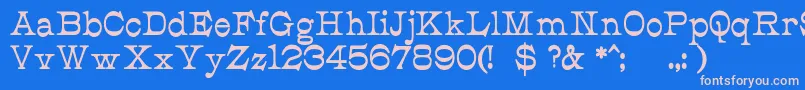 JmhCajitaBold Font – Pink Fonts on Blue Background