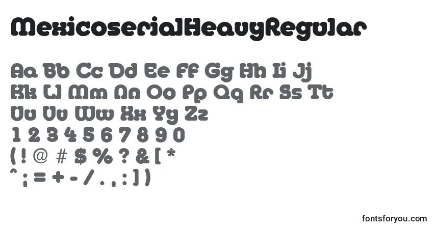 Шрифт MexicoserialHeavyRegular – алфавит, цифры, специальные символы