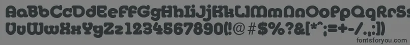 MexicoserialHeavyRegular Font – Black Fonts on Gray Background